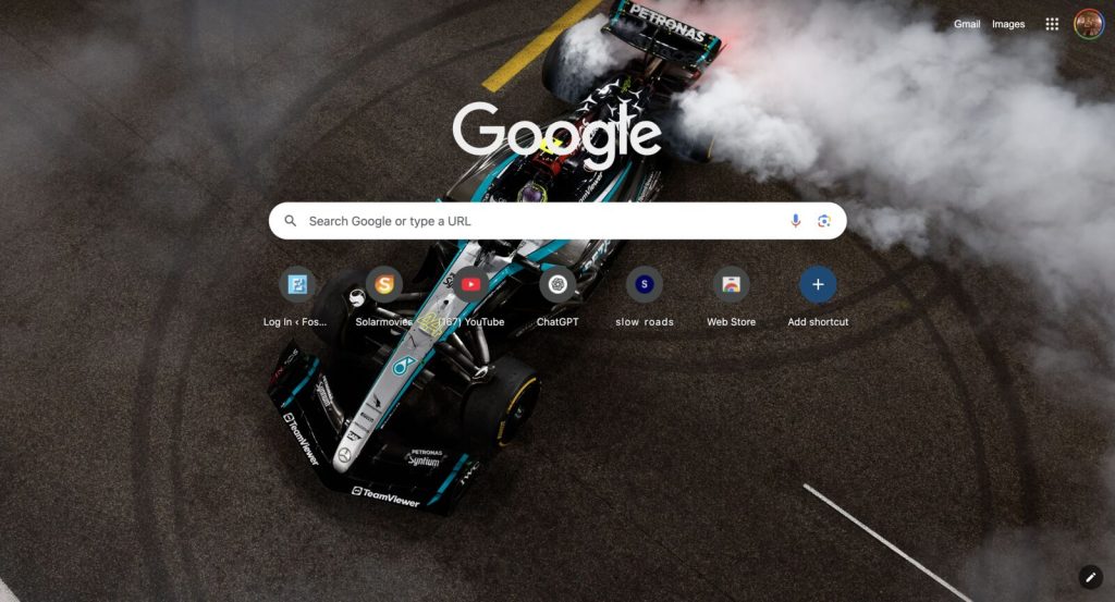 Image of a new background in Google