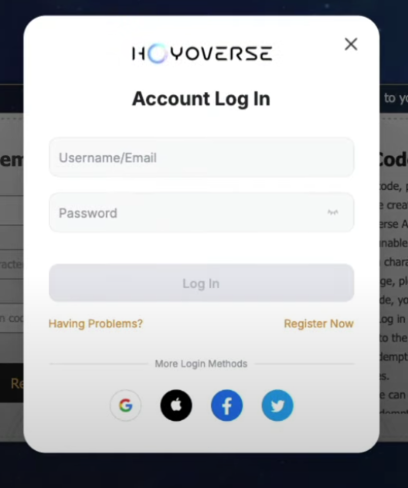 image to Sign in with your Hoyoverse account