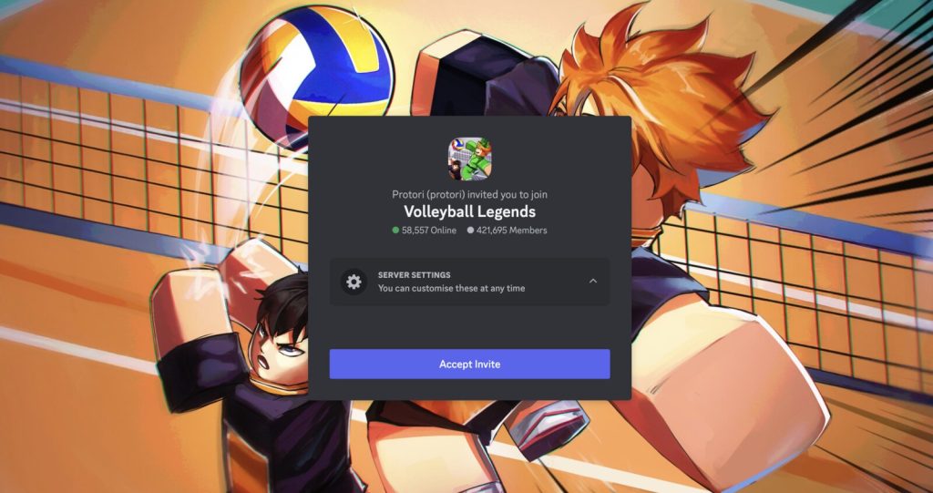 Volleyball Legends Discord server