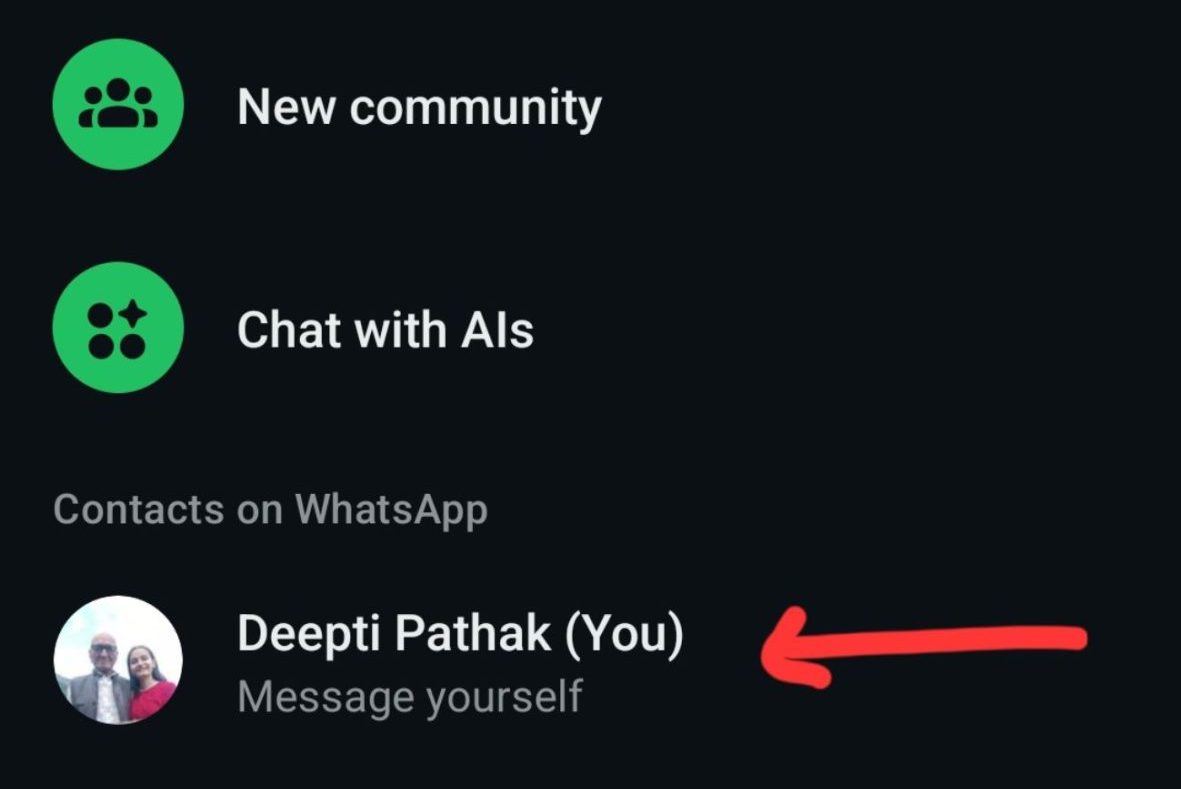 image to Choose your own chat in whatsapp