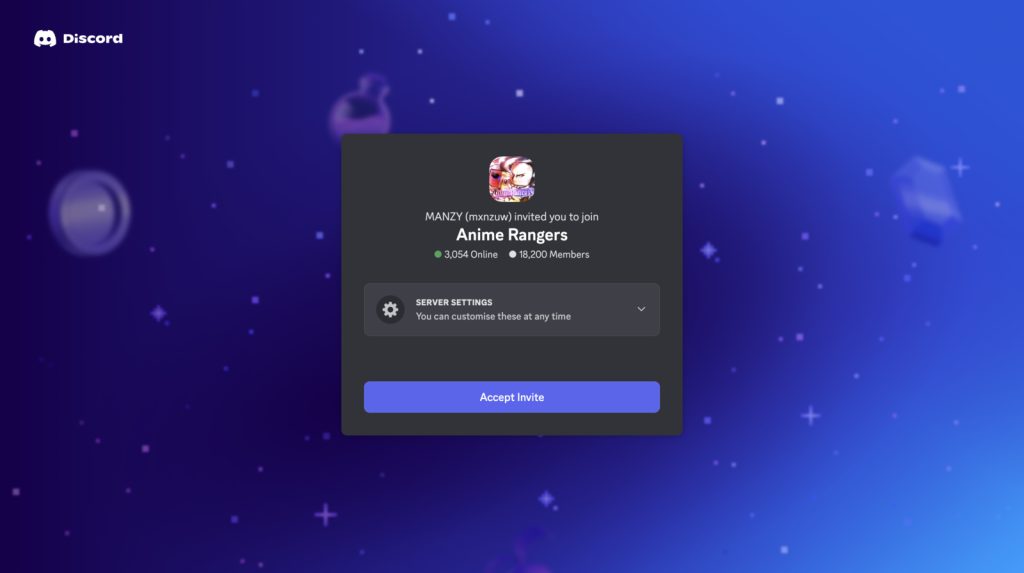 Anime rangers x discord