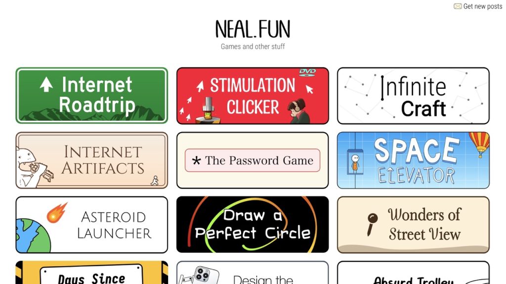 Image of Neal.fun cool website