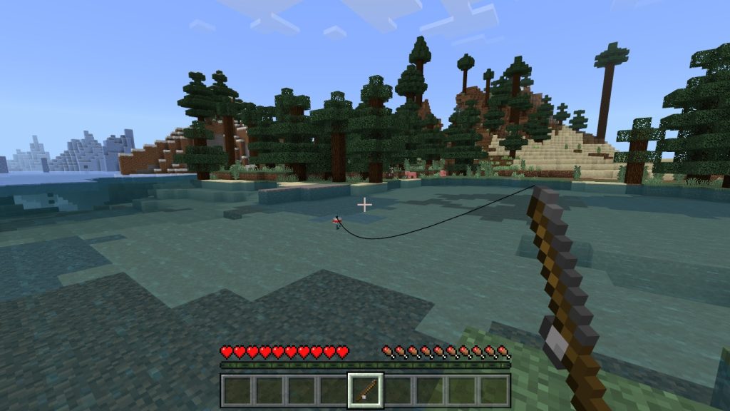 Image of fishing to find saddle in the lake