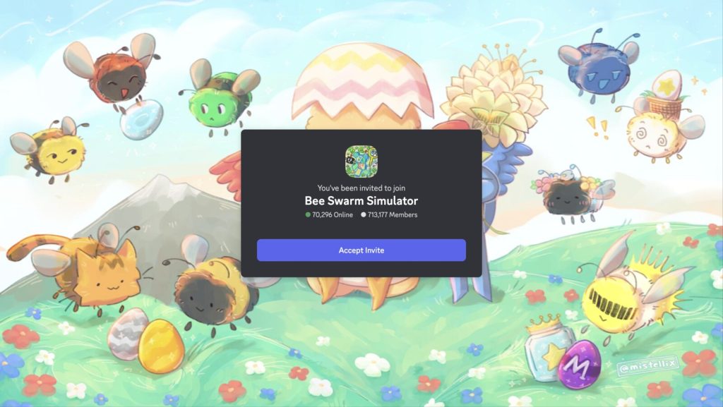 Image of the bee swarm simulator discord