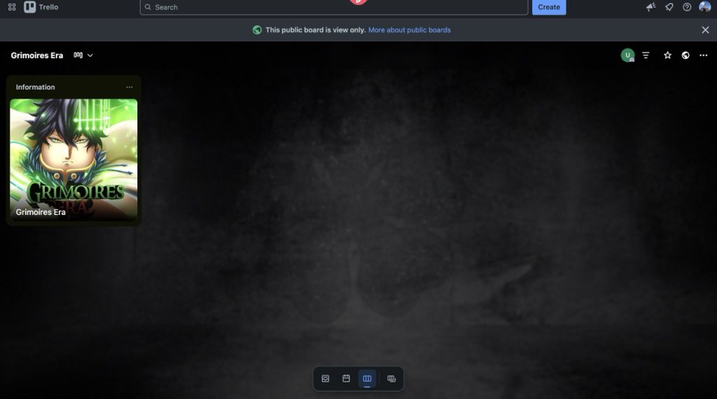 Grimoires era trello board