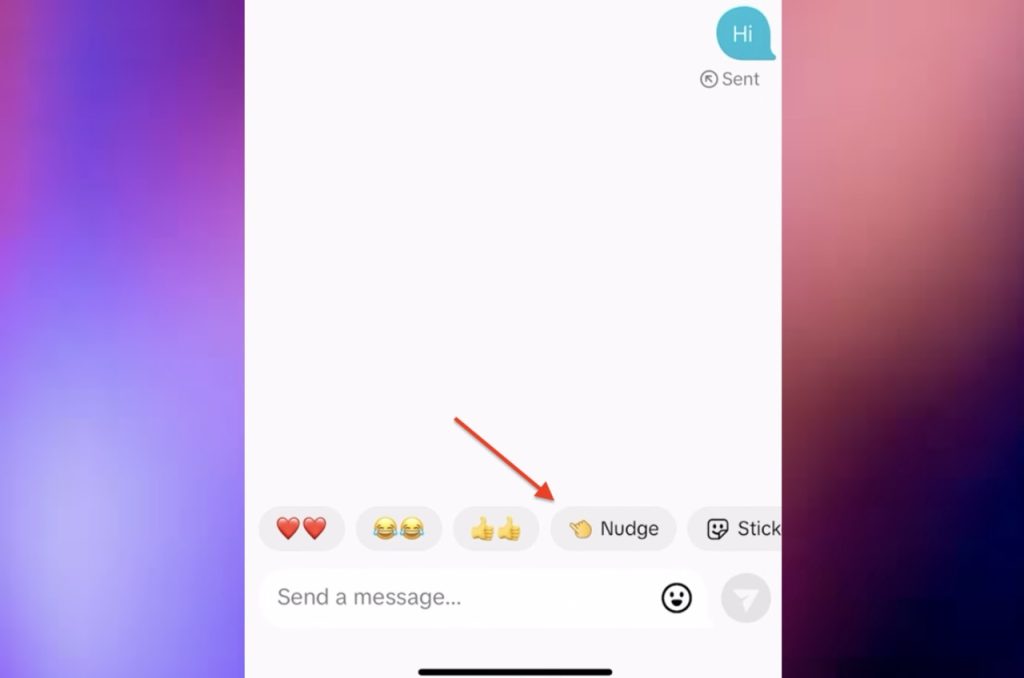 Nudge feature tiktok