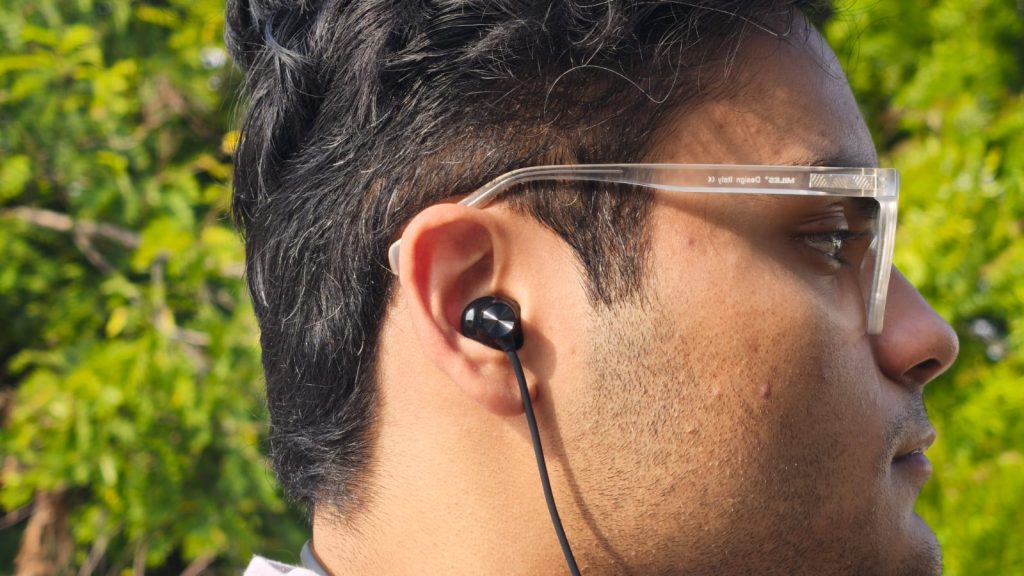 Image of a person listening to music