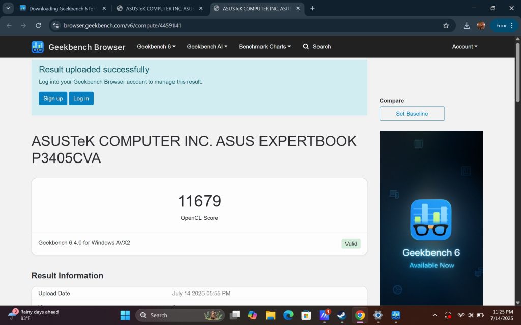 Asus Expertbook Benchmark-2