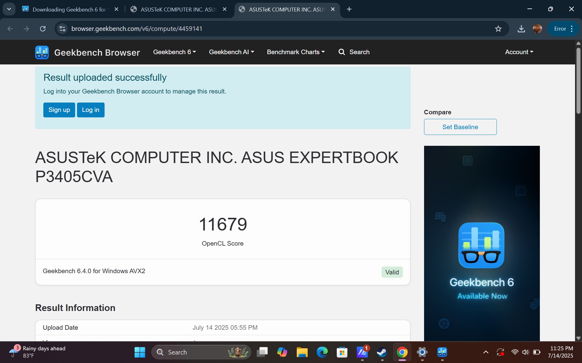 Asus Expertbook Benchmark-2