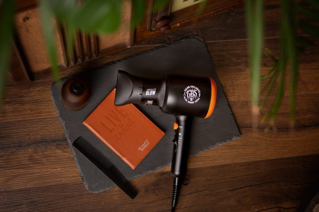 Image of a hair dryer to get water out of charging port