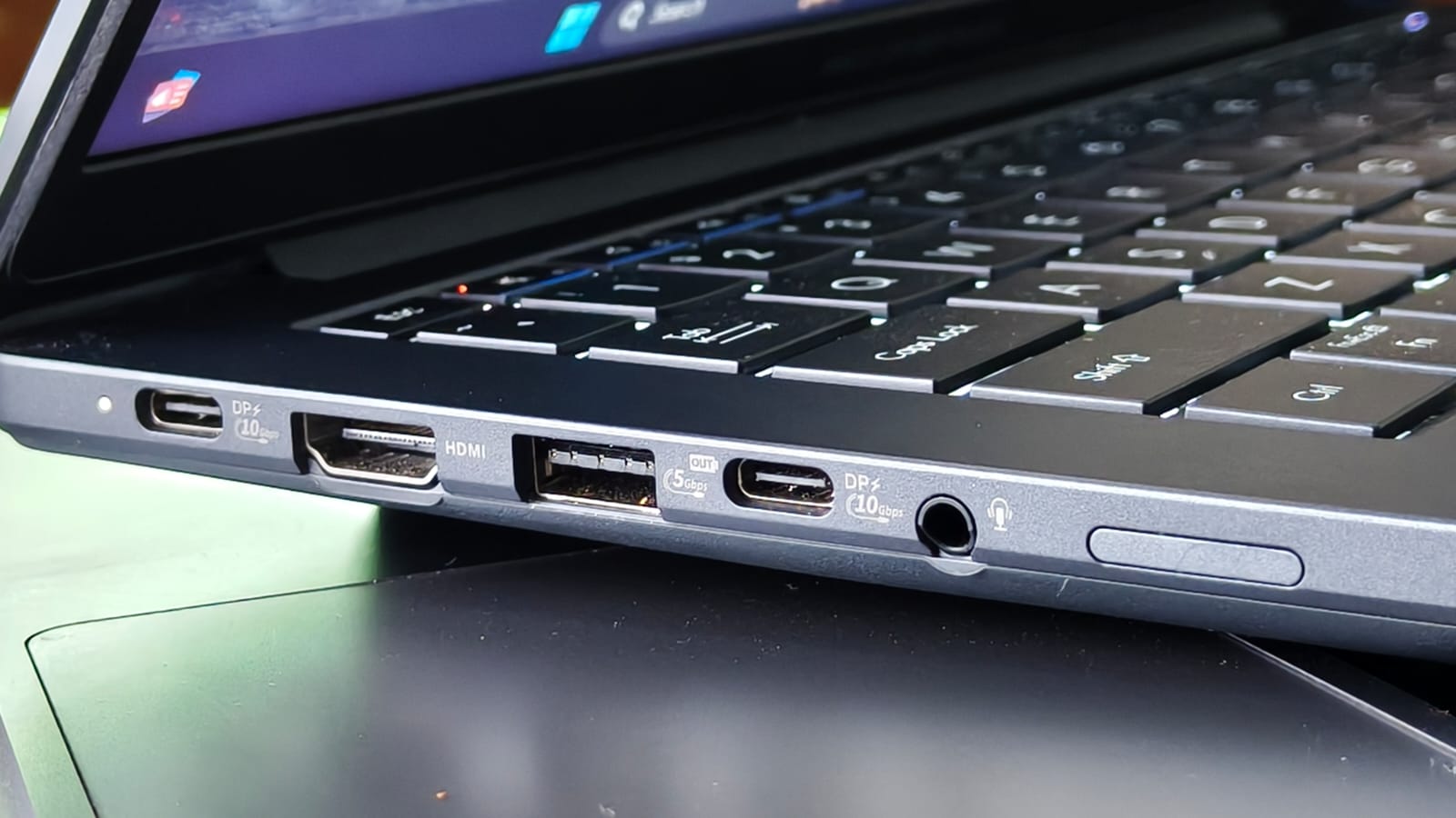 Image of ports on the left hand side