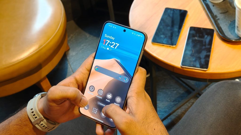 Image of a person using the phone