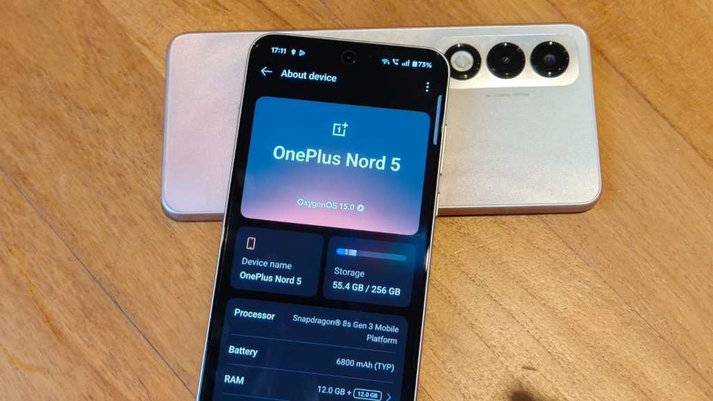 Image of the Oxygen OS skin on OnePlus Nord 5