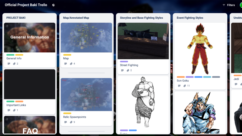 image for Inside Project Baki 3 Trello Board