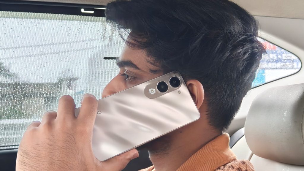 Image of a person taking a call