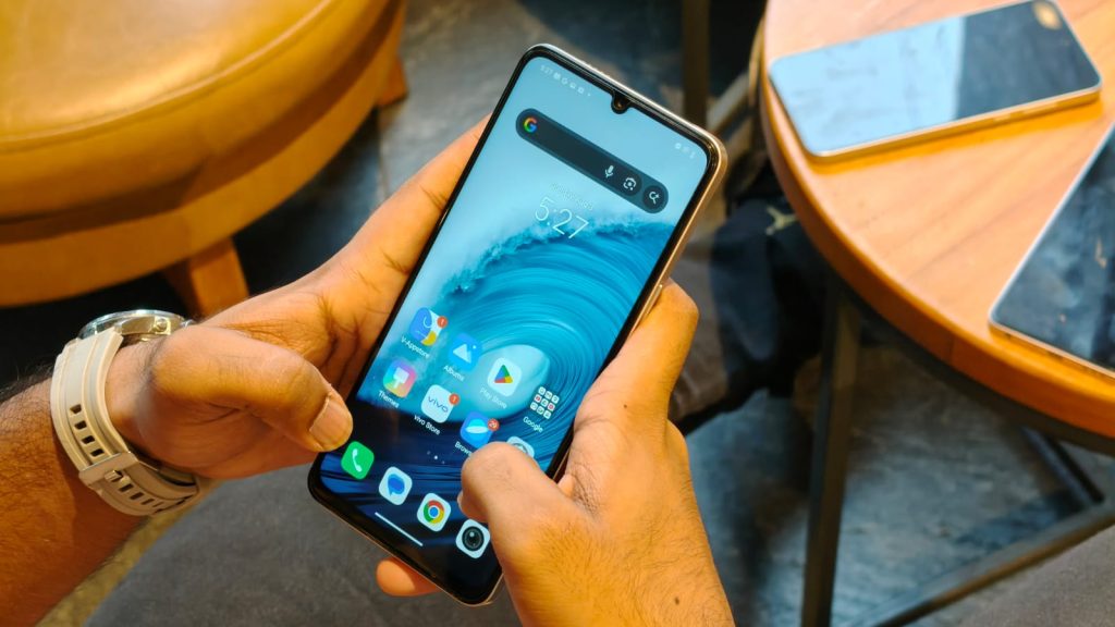 Image of a person using the device