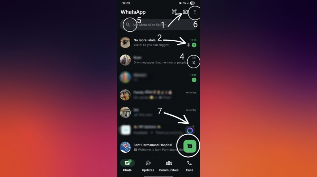 Image of different symbols on whatsapp and their meanings