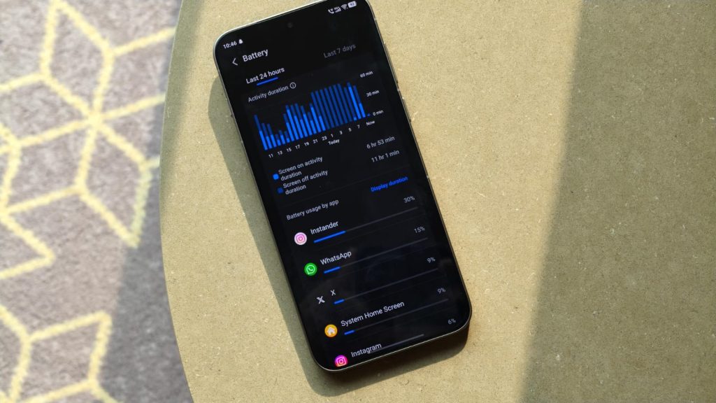 Battery stats of the X300 Pro