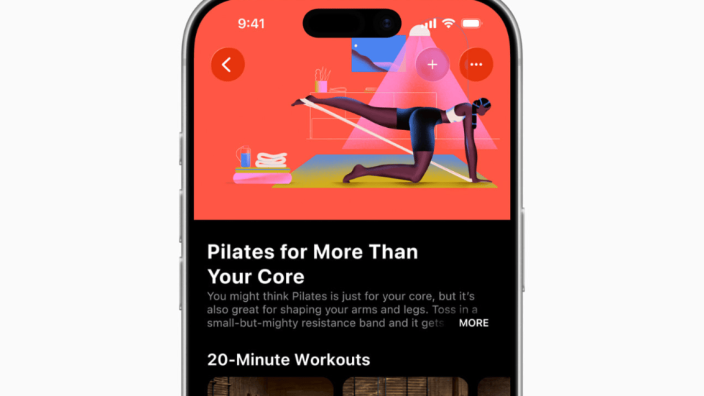 image for diff workout types Apple Fitness+ offers