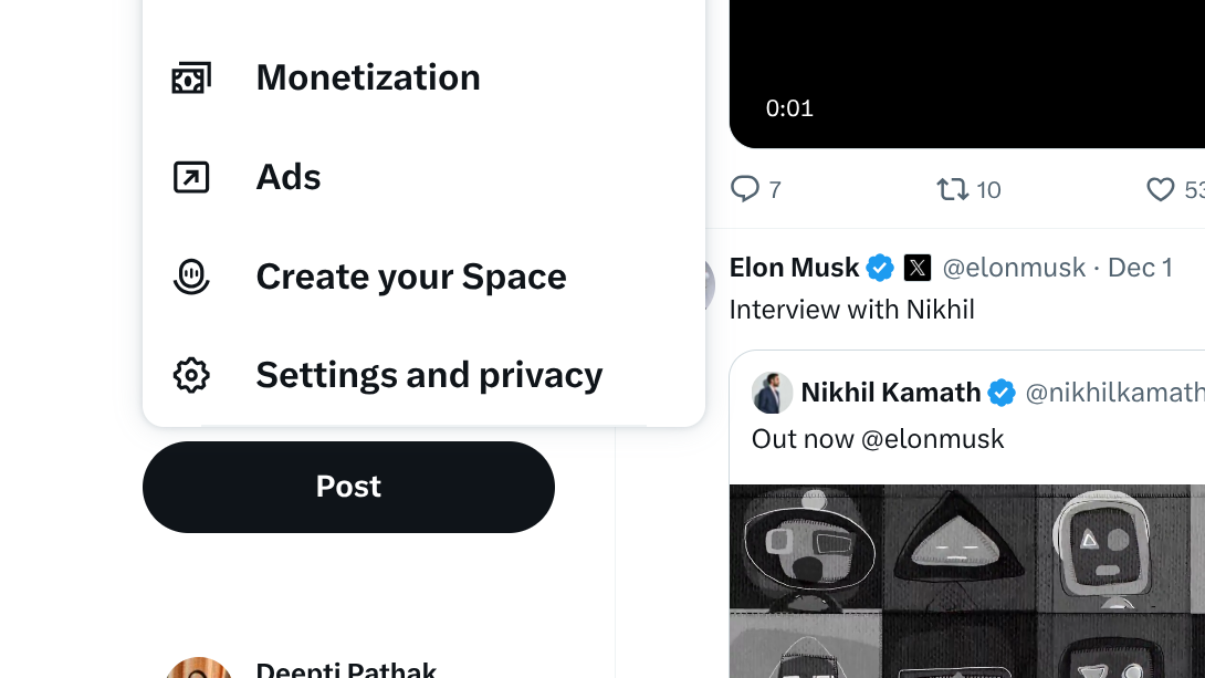 image to Open the Settings menu