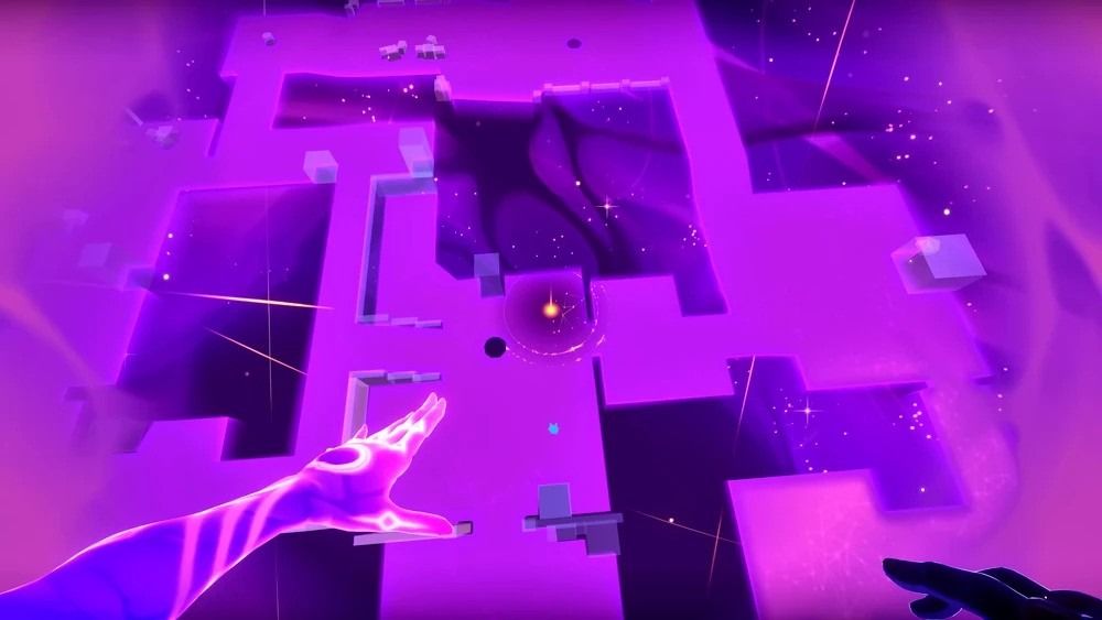 Top-down view of a purple spectral map highlighting Astra's unique mechanics among Valorant passive abilities