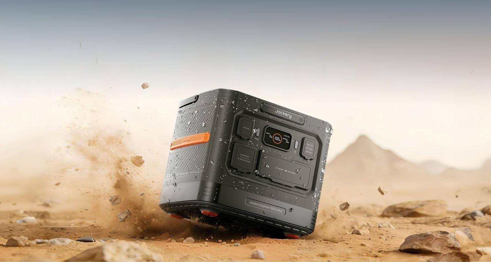 jackery 1500 ultra on a desert surface