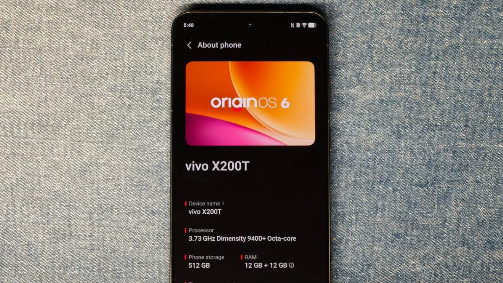 Phone showing OriginOS 6