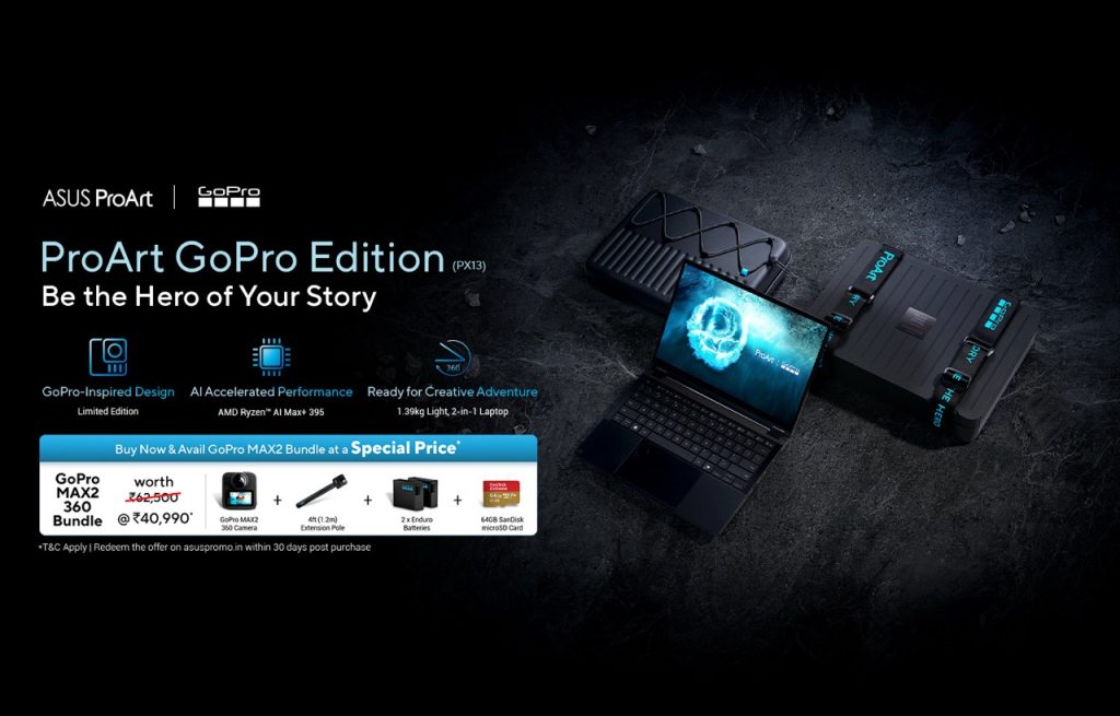 Image of the ProArt GoPro Edition (PX13) laptop bundle