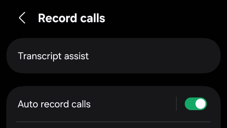 image to Turn on the Auto record calls option.
