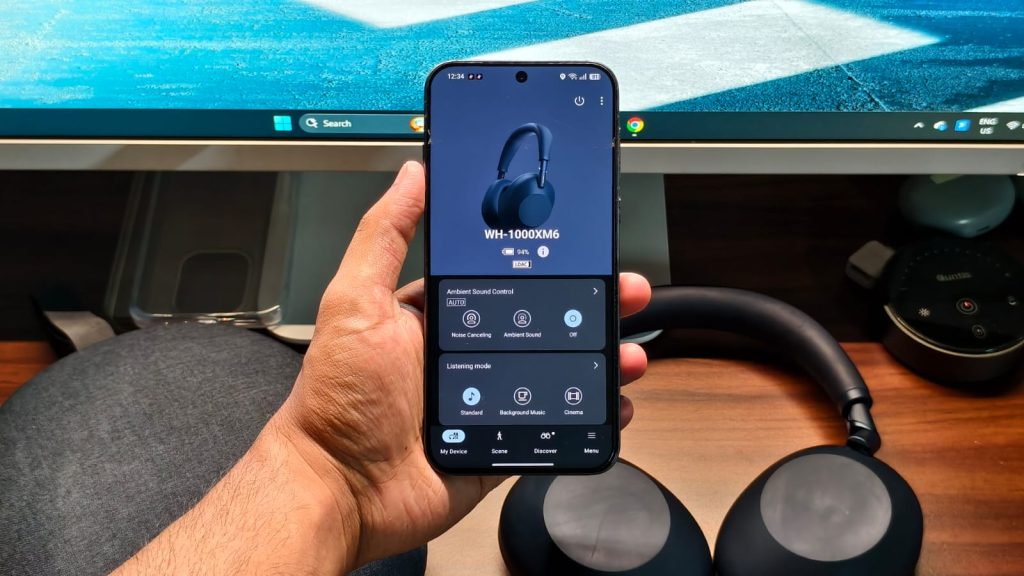 The app of the Sony WH-1000XM6