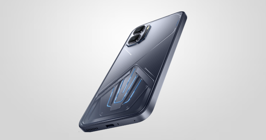 Infinix Note 50 Pro Back design in blue color 